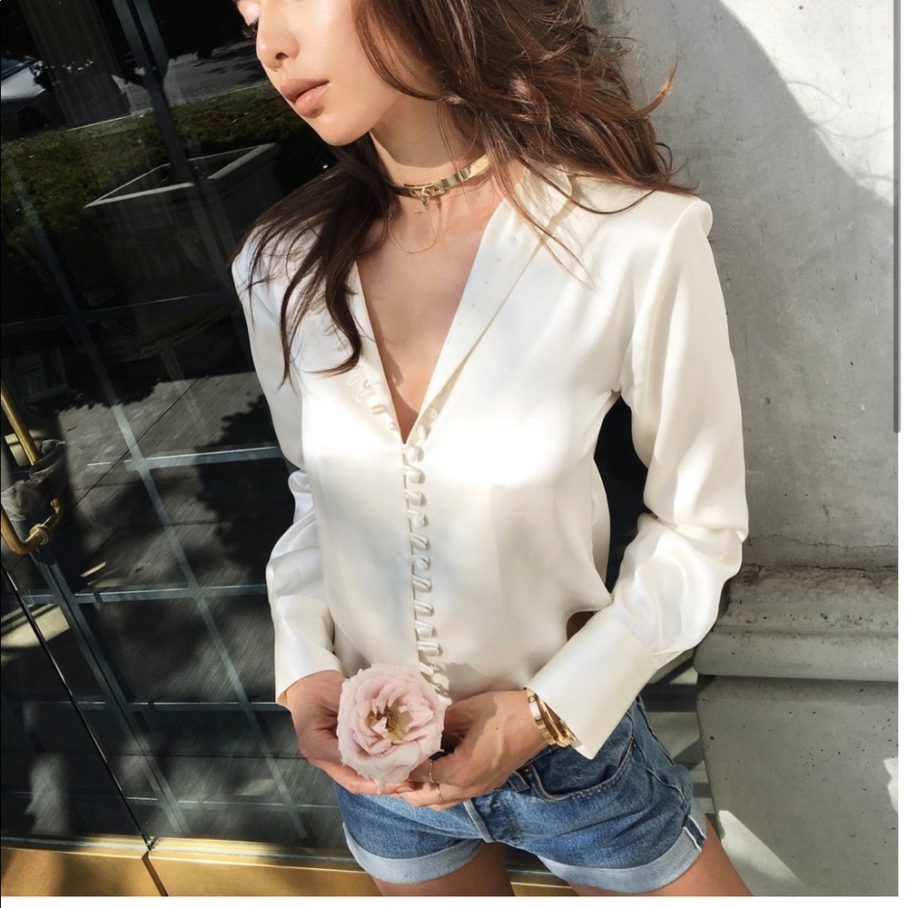 Are You Am I Kaede silk button up